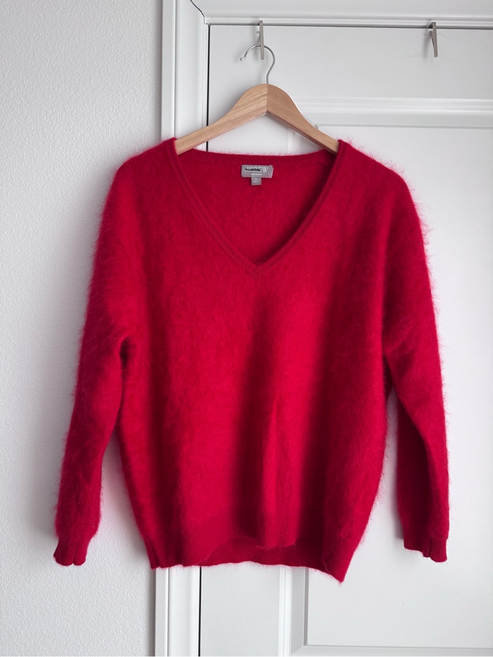 NWOT J Crew Brushed Cashmere Relaxed V Neck Sweater Size XS
